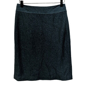 Banana Republic 0P Green Wool Blend Straight Pencil Skirt Petite Women's Lined